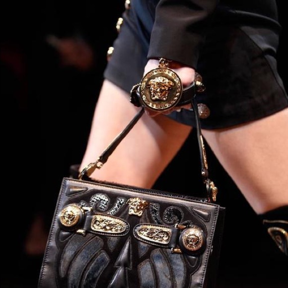 La Medusa Crystal Bracelet Gold,White | VERSACE US Iconic Versace Women’s Bracelet